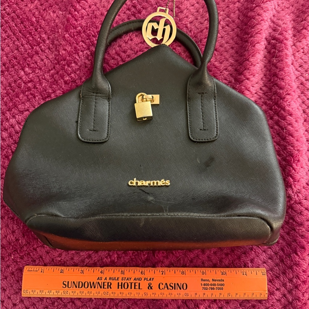 Charmes Black Studded Handbag